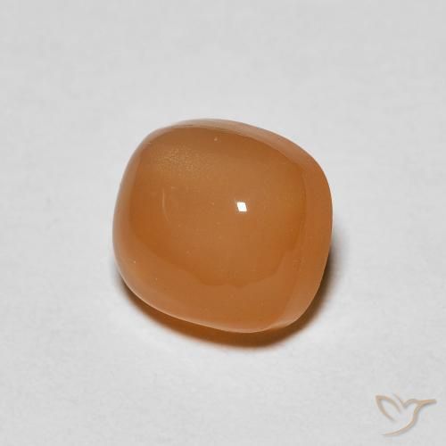 Pietra di luna Arancio Medio naturale da 1.06 ct, Cuscino, Traslucido