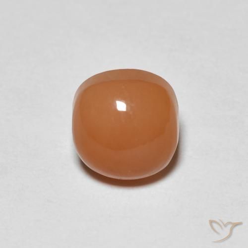 1.08ct Naturale Arancione chiaro Pietra di luna, Cuscino, Traslucido