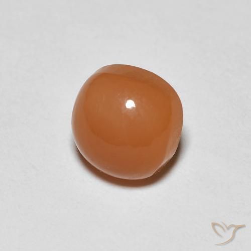 Pietra di luna Arancione chiaro naturale da 1.08 ct, Cuscino, Traslucido