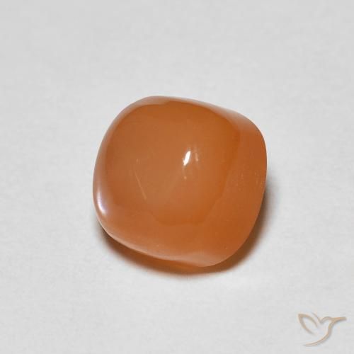 Pietra di luna Arancio rossastro chiaro naturale da 1.23 ct, Cuscino, Traslucido