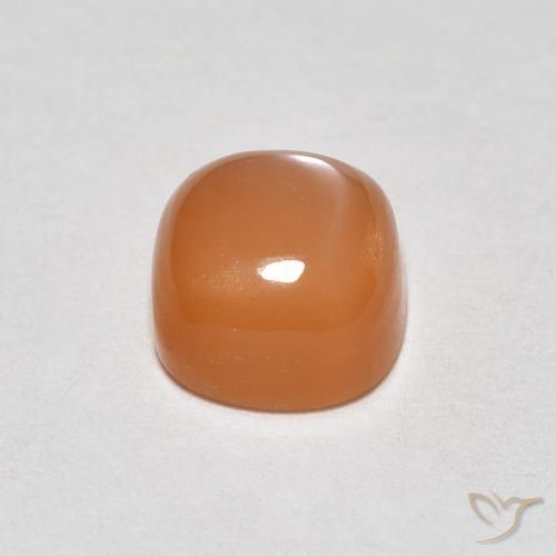 Pietra di luna Arancio rossastro chiaro naturale da 1.23 ct, Cuscino, Traslucido