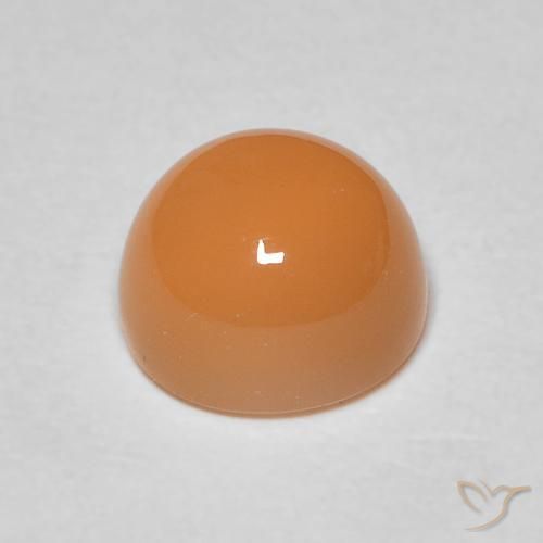 Pietra di luna Cantalupo Arancia naturale da 1.92 ct, Rotondo, Traslucido