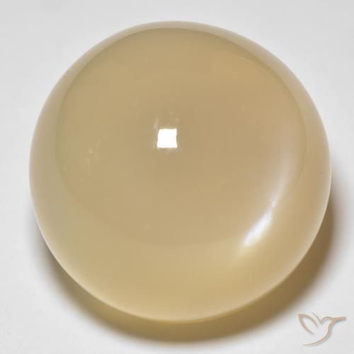 33.80ct Naturale Dorato Pietra di luna, Rotondo, Traslucido