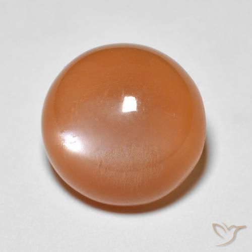 Pietra di luna Arancia Albicocca tiepida Warm naturale da 5.15 ct, Rotondo, Opaco