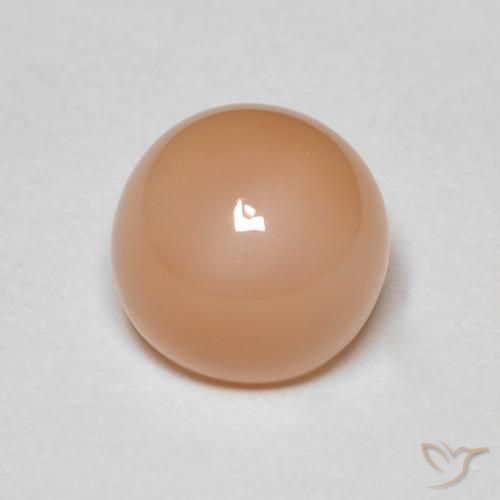 2.04ct Naturale Medium Light-Orange Pietra di luna, Rotondo, Opaco