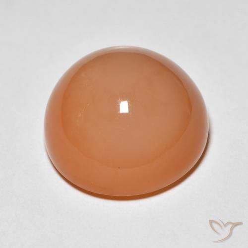 Pietra di luna Pesca naturale da 11.97 ct, Rotondo, Opaco