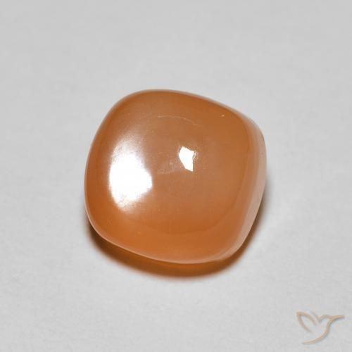 Pietra di luna Arancione rossastra naturale da 2.07 ct, Cuscino, Traslucido