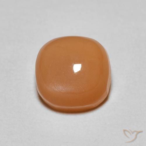 1.13ct Naturale Arancia Albicocca tiepida Warm Pietra di luna, Cuscino, Traslucido