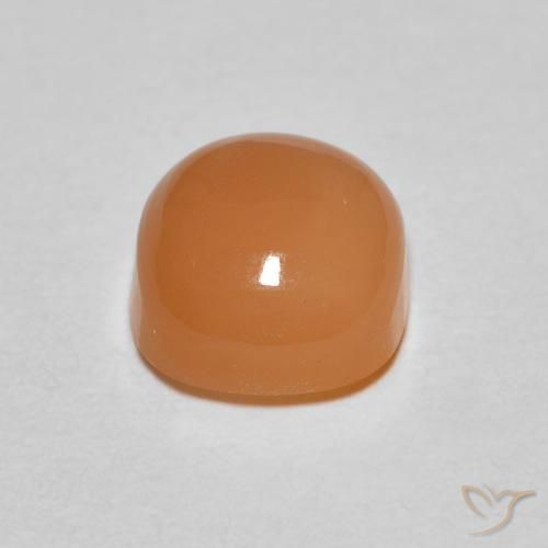 Pietra di luna Arancia Albicocca tiepida Warm naturale da 1.13 ct, Cuscino, Traslucido