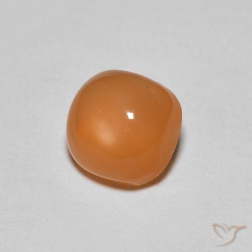 Pietra di luna Arancia Albicocca tiepida Warm naturale da 1.18 ct, Cuscino, Traslucido