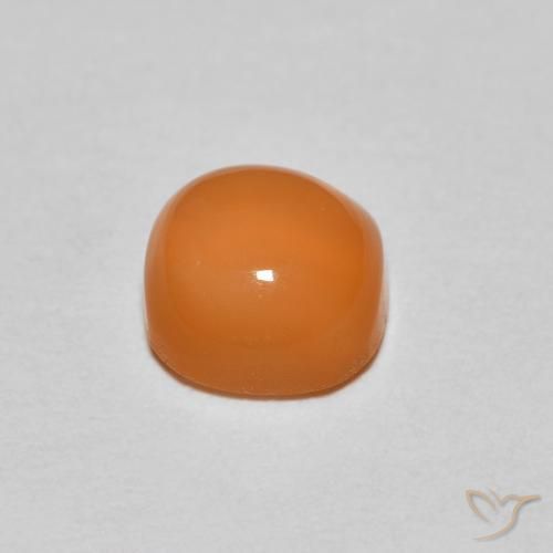 Pietra di luna Arancia Albicocca tiepida Warm naturale da 1.18 ct, Cuscino, Traslucido