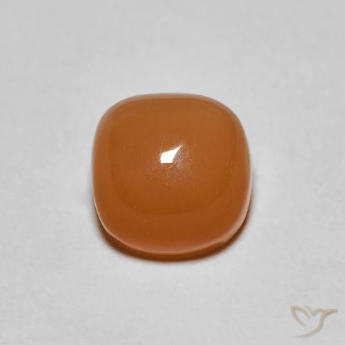 1.19ct Naturale Arancione rossastra Pietra di luna, Cuscino, Traslucido