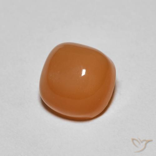 Pietra di luna Arancione rossastra naturale da 1.19 ct, Cuscino, Traslucido