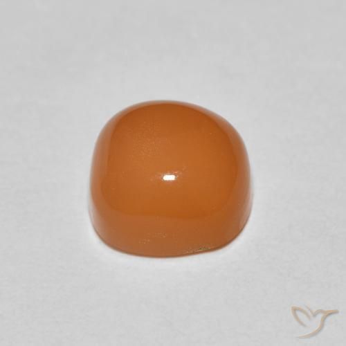 Pietra di luna Arancione rossastra naturale da 1.19 ct, Cuscino, Traslucido