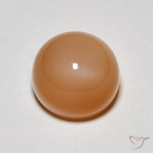 1.91ct Naturale Arancio Medio Pietra di luna, Rotondo, Traslucido