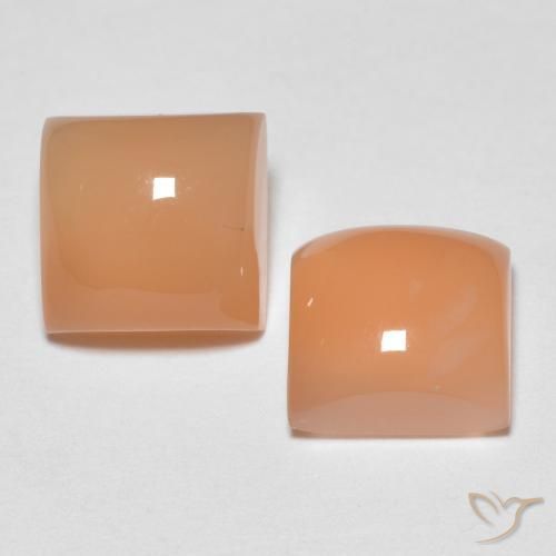 Gemme di Pietra di luna Pesca naturale da 4.12 ct, Quadrato, Trasparente