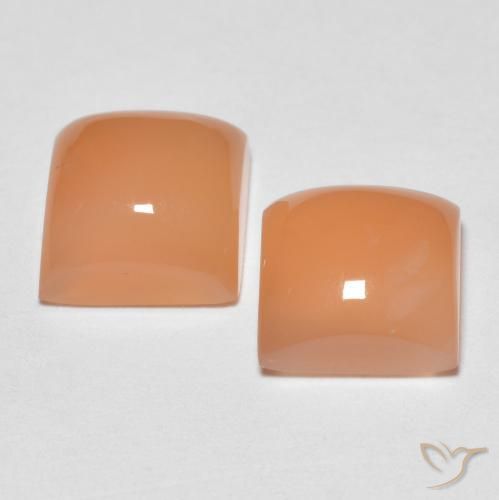 Gemme di Pietra di luna Pesca naturale da 4.12 ct, Quadrato, Trasparente