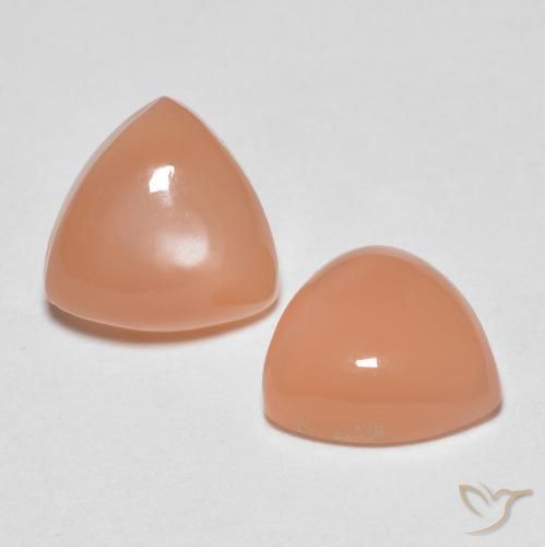 Gemme di Pietra di luna Arancio Medio naturale da 3.24 ct, Taglio trillion, Trasparente