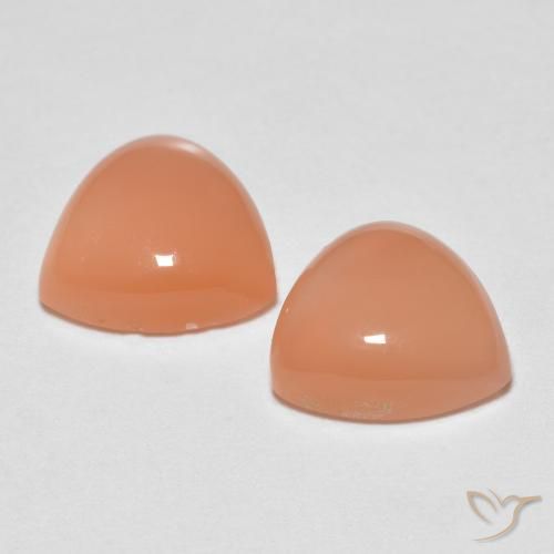 Gemme di Pietra di luna Arancio Medio naturale da 3.24 ct, Taglio trillion, Trasparente