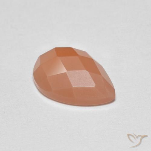 1.09ct Naturale Arancio Medio Pietra di luna, Forma a pera, Trasparente
