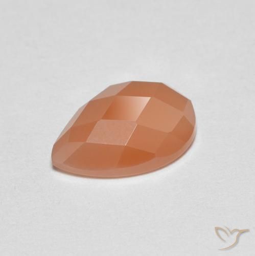 Pietra di luna Arancio Medio naturale da 1.09 ct, Forma a pera, Trasparente