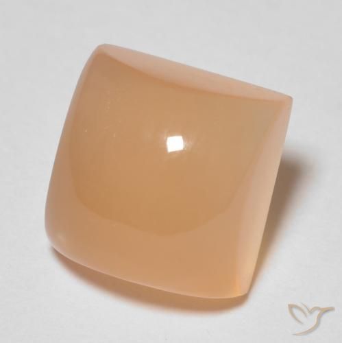 Pietra di luna Pesca naturale da 2.72 ct, Quadrato, Trasparente