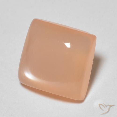 Pietra di luna Pesca naturale da 1.66 ct, Quadrato, Trasparente