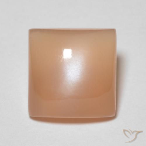 1.87ct Naturale Cantalupo Arancia Pietra di luna, Quadrato, Trasparente