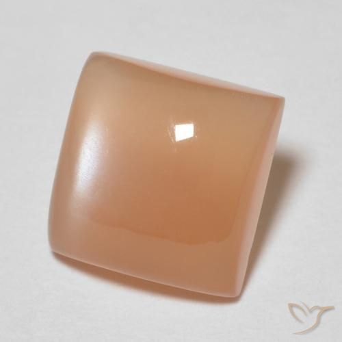 Pietra di luna Cantalupo Arancia naturale da 1.87 ct, Quadrato, Trasparente