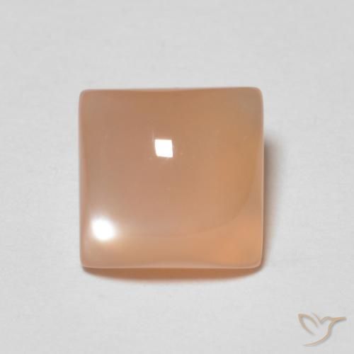 1.14ct Naturale Cantalupo Arancia Pietra di luna, Quadrato, Trasparente