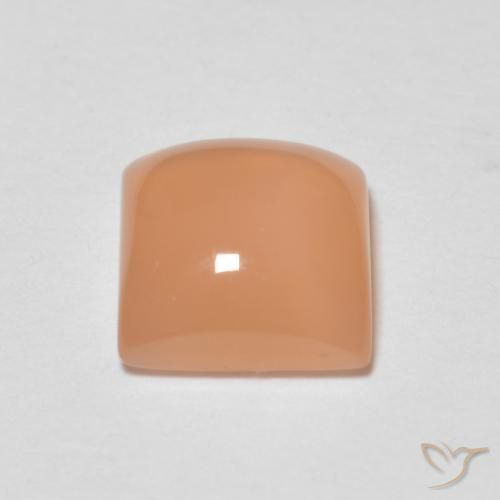Pietra di luna Cantalupo Arancia naturale da 1.14 ct, Quadrato, Trasparente