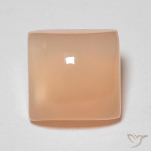 2.15ct Naturale Cantalupo Arancia Pietra di luna, Quadrato, Trasparente