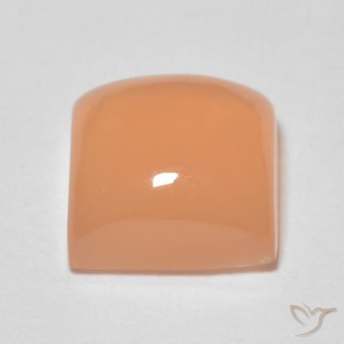 Pietra di luna Cantalupo Arancia naturale da 2.15 ct, Quadrato, Trasparente