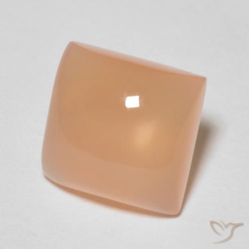 Pietra di luna Cantalupo Arancia naturale da 1.76 ct, Quadrato, Trasparente