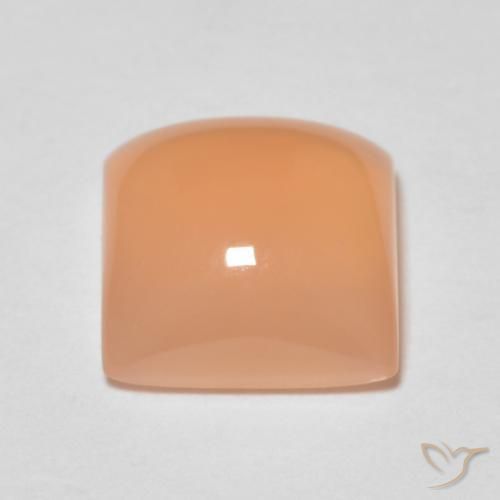 Pietra di luna Cantalupo Arancia naturale da 1.76 ct, Quadrato, Trasparente