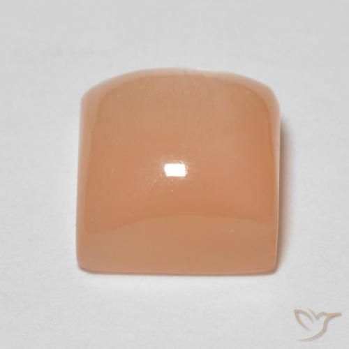 Pietra di luna Arancio Medio naturale da 2.28 ct, Quadrato, Trasparente