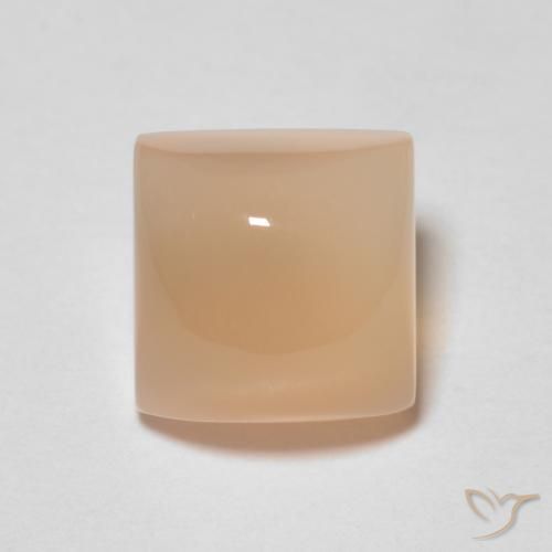 1.69ct Naturale Arancio Medio Pietra di luna, Quadrato, Trasparente