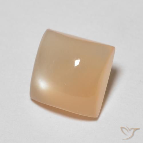 1.31ct Naturale Arancio Medio Pietra di luna, Quadrato, Trasparente