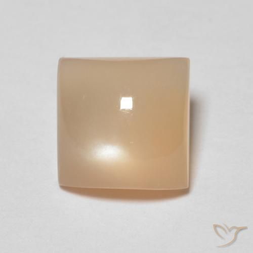 Pietra di luna Arancio Medio naturale da 1.31 ct, Quadrato, Trasparente