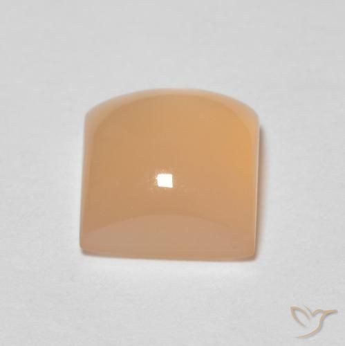 Pietra di luna Arancio Medio naturale da 1.31 ct, Quadrato, Trasparente