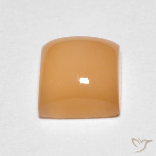 Pietra di luna Dorato pesca chiaro naturale da 1.35 ct, Quadrato, Trasparente