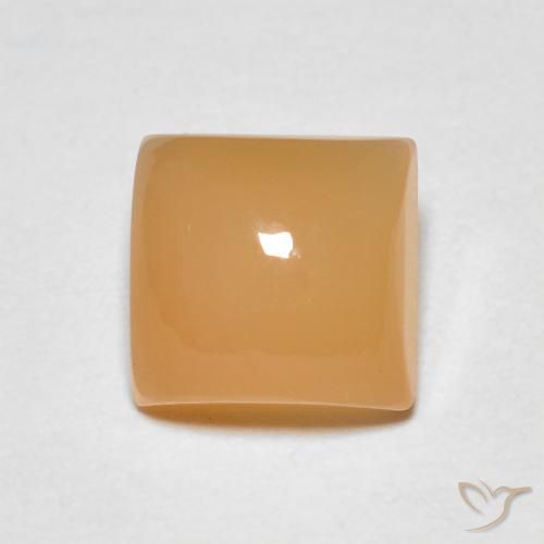 1.18ct Naturale Mandarino dorato Pietra di luna, Quadrato, Trasparente