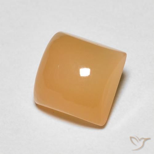 Pietra di luna Mandarino dorato naturale da 1.18 ct, Quadrato, Trasparente