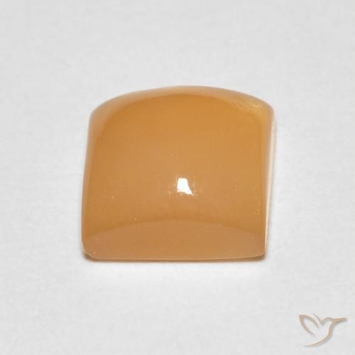 Pietra di luna Arancione Crema naturale da 1.14 ct, Quadrato, Trasparente