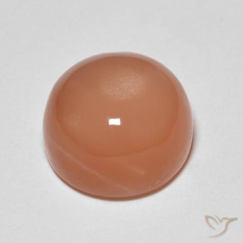 Pietra di luna Pesca naturale da 5.46 ct, Rotondo, Traslucido