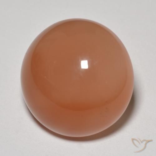 Pietra di luna Cantalupo Arancia naturale da 14.30 ct, Rotondo, Traslucido