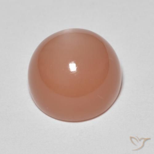 Pietra di luna Arancio rossastro chiaro naturale da 5.35 ct, Rotondo, Traslucido