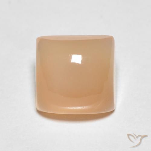 1.30ct Naturale Cantalupo Arancia Pietra di luna, Quadrato, Traslucido