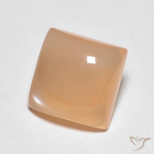 Pietra di luna Cantalupo Arancia naturale da 1.95 ct, Quadrato, Traslucido