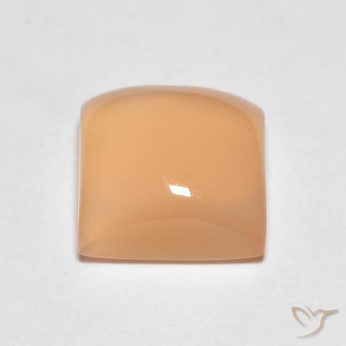 Pietra di luna Cantalupo Arancia naturale da 1.95 ct, Quadrato, Traslucido